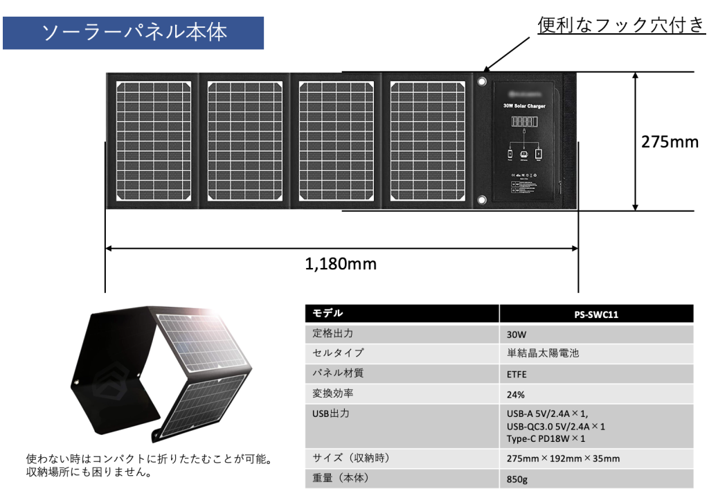 オプション 専用ソーラーパネル